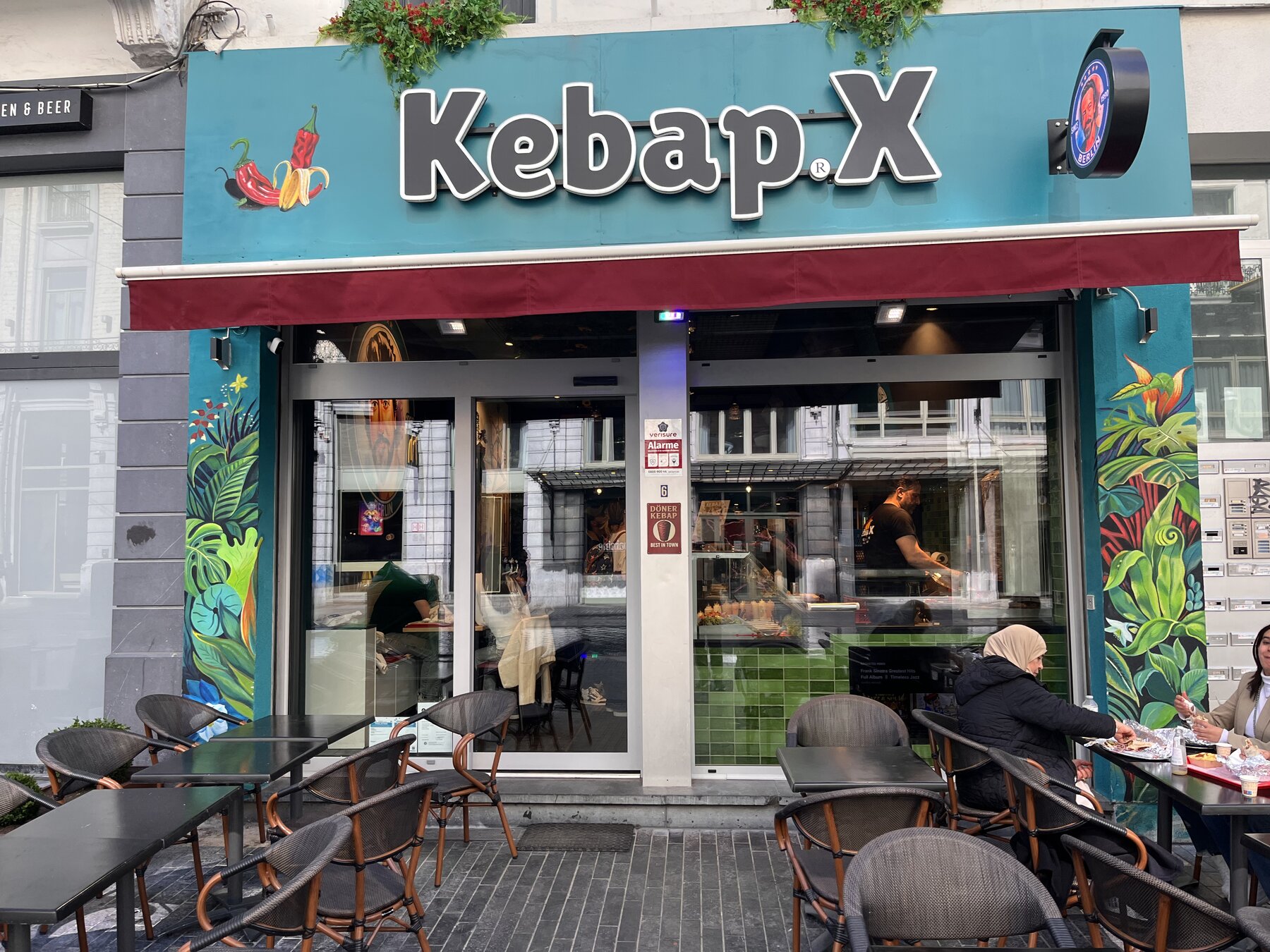 Kebap X Grill storefront on Rue Auguste Orts in Brussels